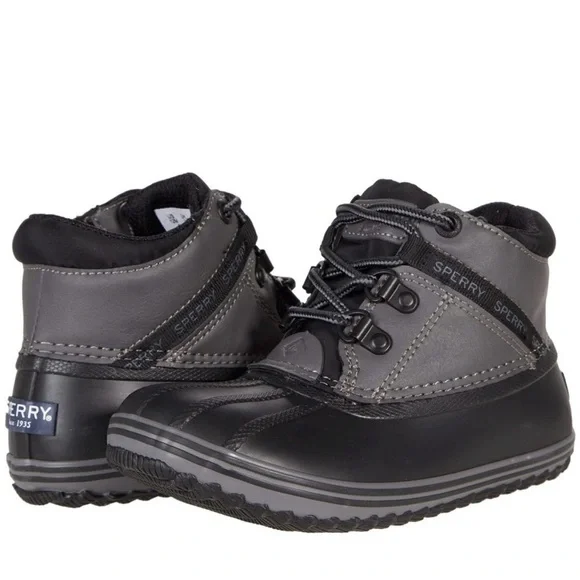 Sperry Bowline Storm Boot Black gray Unisex EU 38 US 6M - Picture 1 of 11